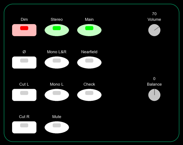 Screenshot of loudspeaker monitor controller